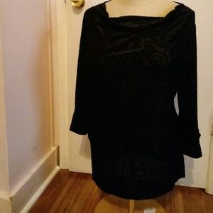 Black long sleeve top